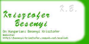 krisztofer besenyi business card